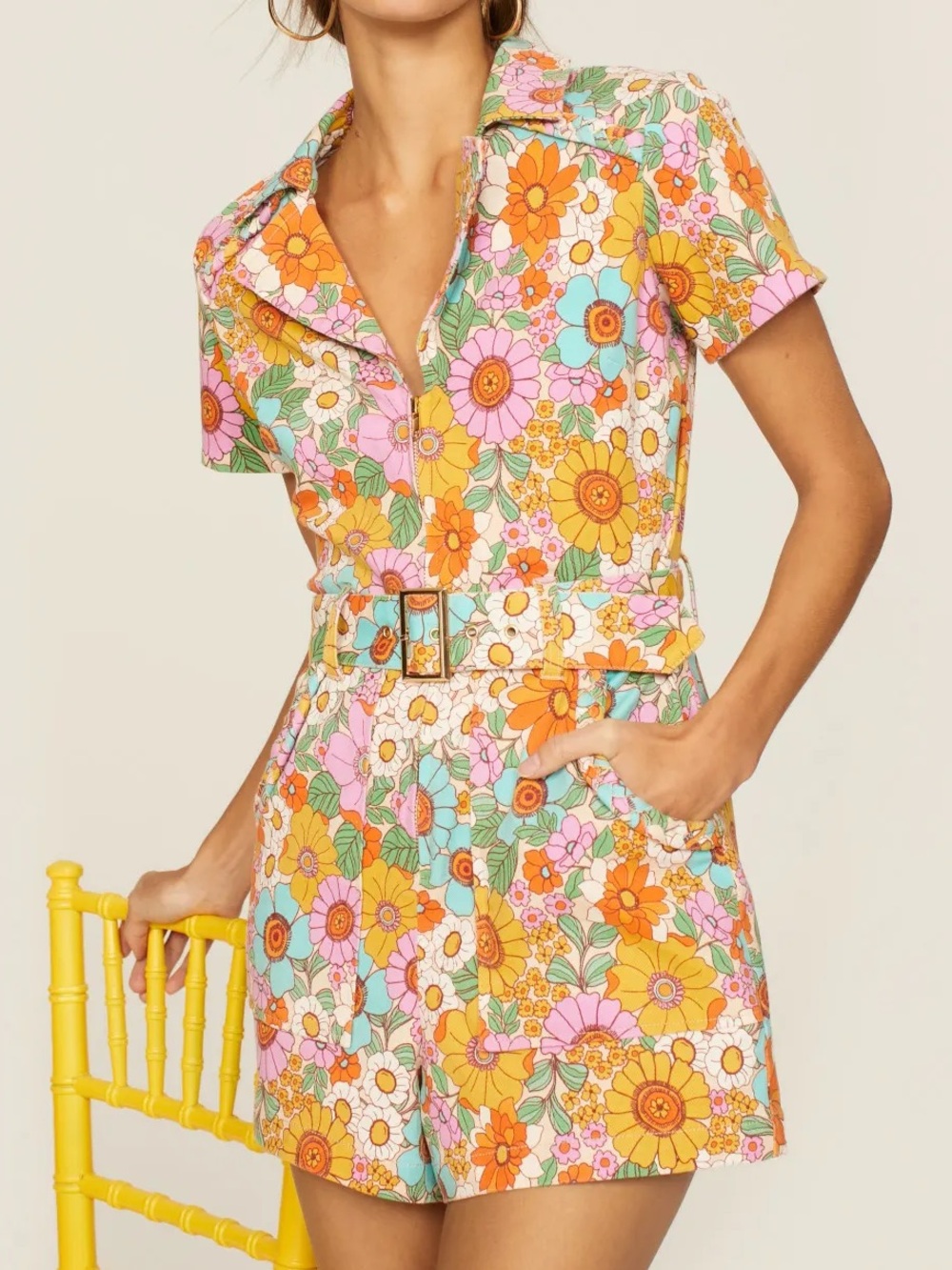 EUC Show Me Your Mumu Outlaw Romper in Flower Market Size XS